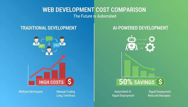 How AI Web Development Can Cut Your Business Costs by 50% in 2025 image